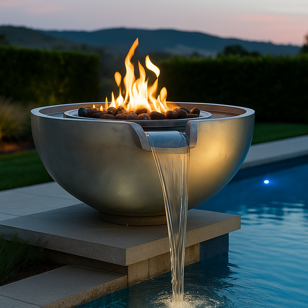 Arcadia Forge Helios Cascade 36" Fire & Water Bowl