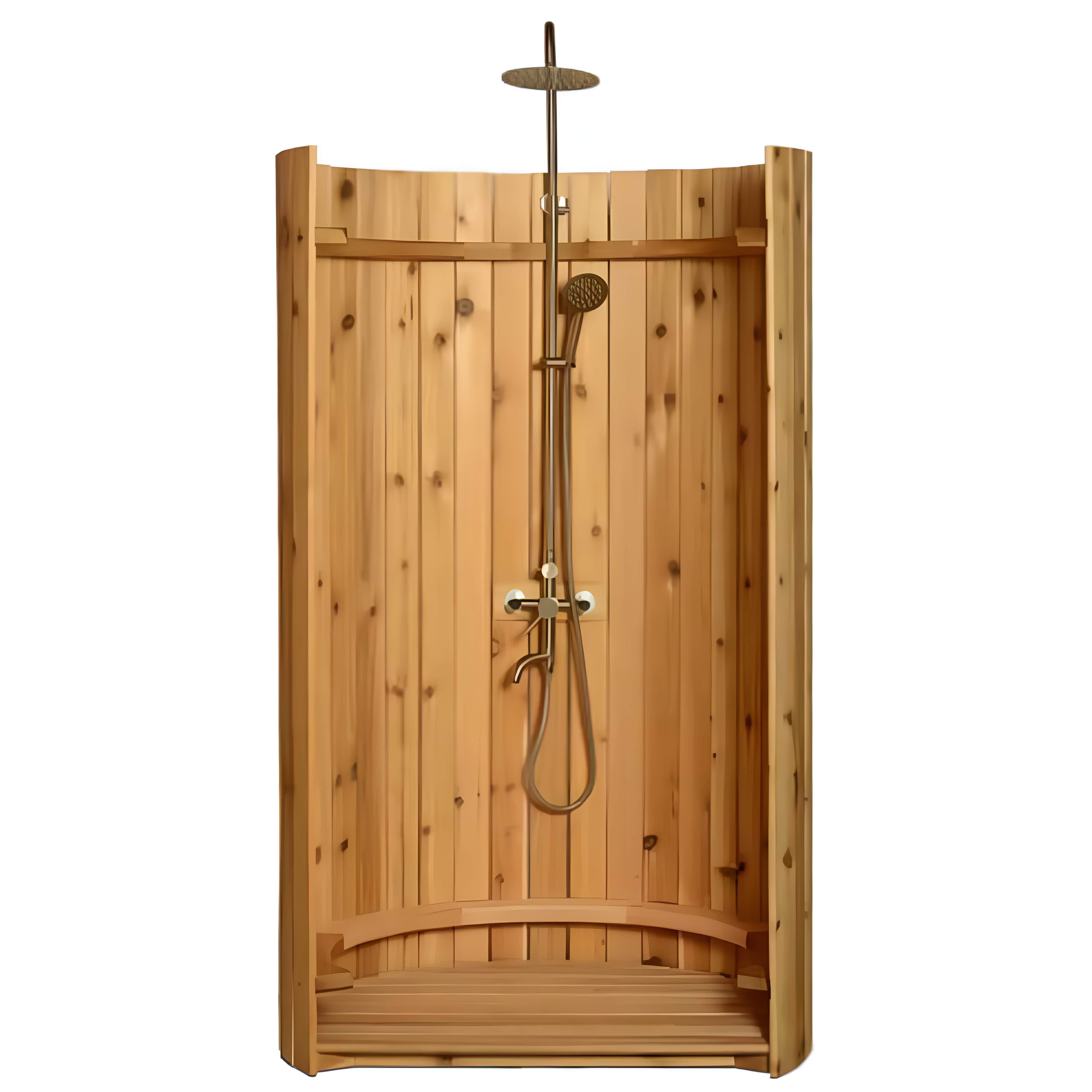 CedarHaven Arcadia Corner Cedar Outdoor Shower Enclosure