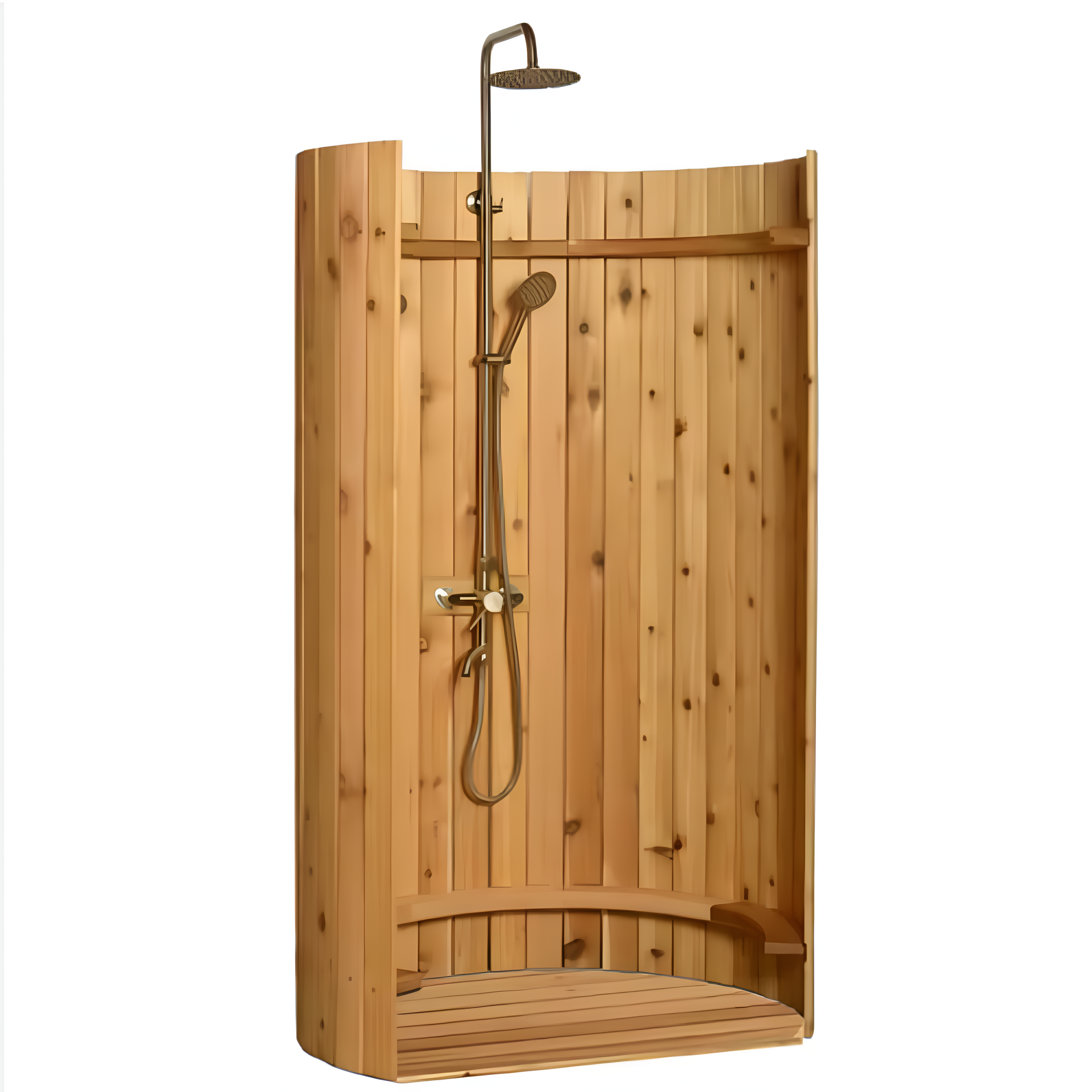 CedarHaven Arcadia Corner Cedar Outdoor Shower Enclosure